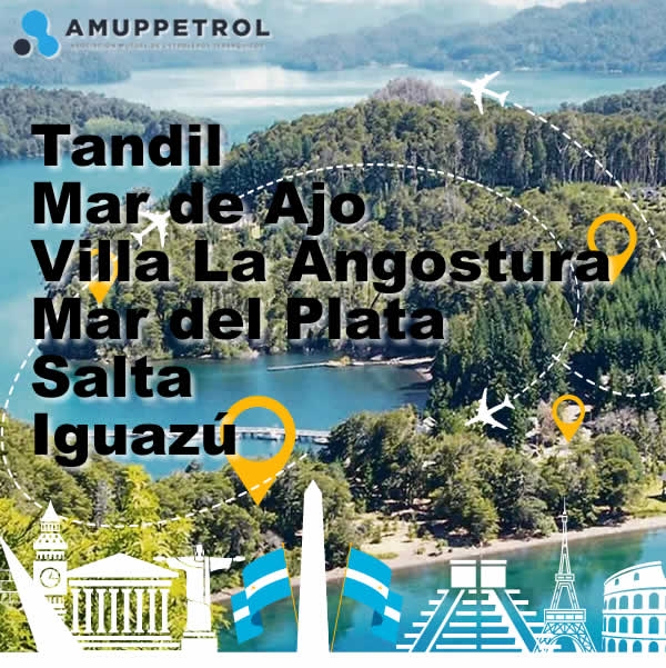 Tandil - Mar de Ajo - Villa La Angostura - Mar del Plata - Salta - Iguazú